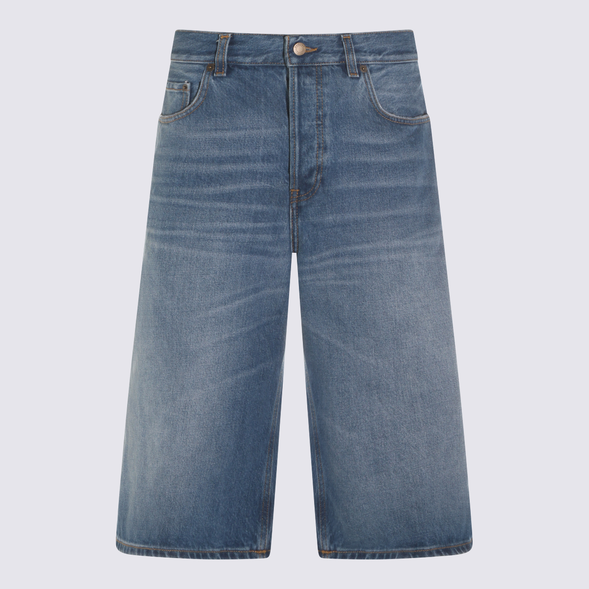 Blue Cotton New Becky Shorts
