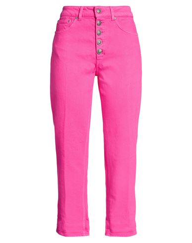Woman Jeans Fuchsia Size 25 Cotton, Elastane