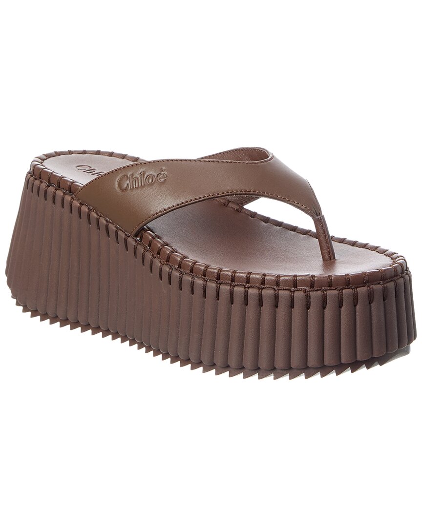 Nama Leather Wedge Slide