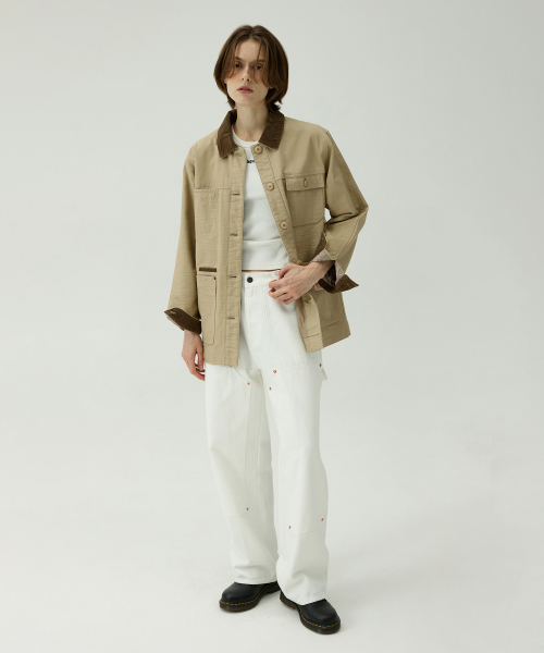 Parven 4405 Double Knee Carpenter Wide Fit Off-White Pants