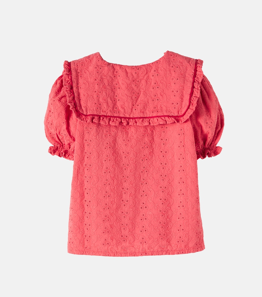 Broderie anglaise cotton blouse