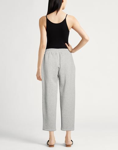Woman Pants Grey Size M Cotton, Polyester