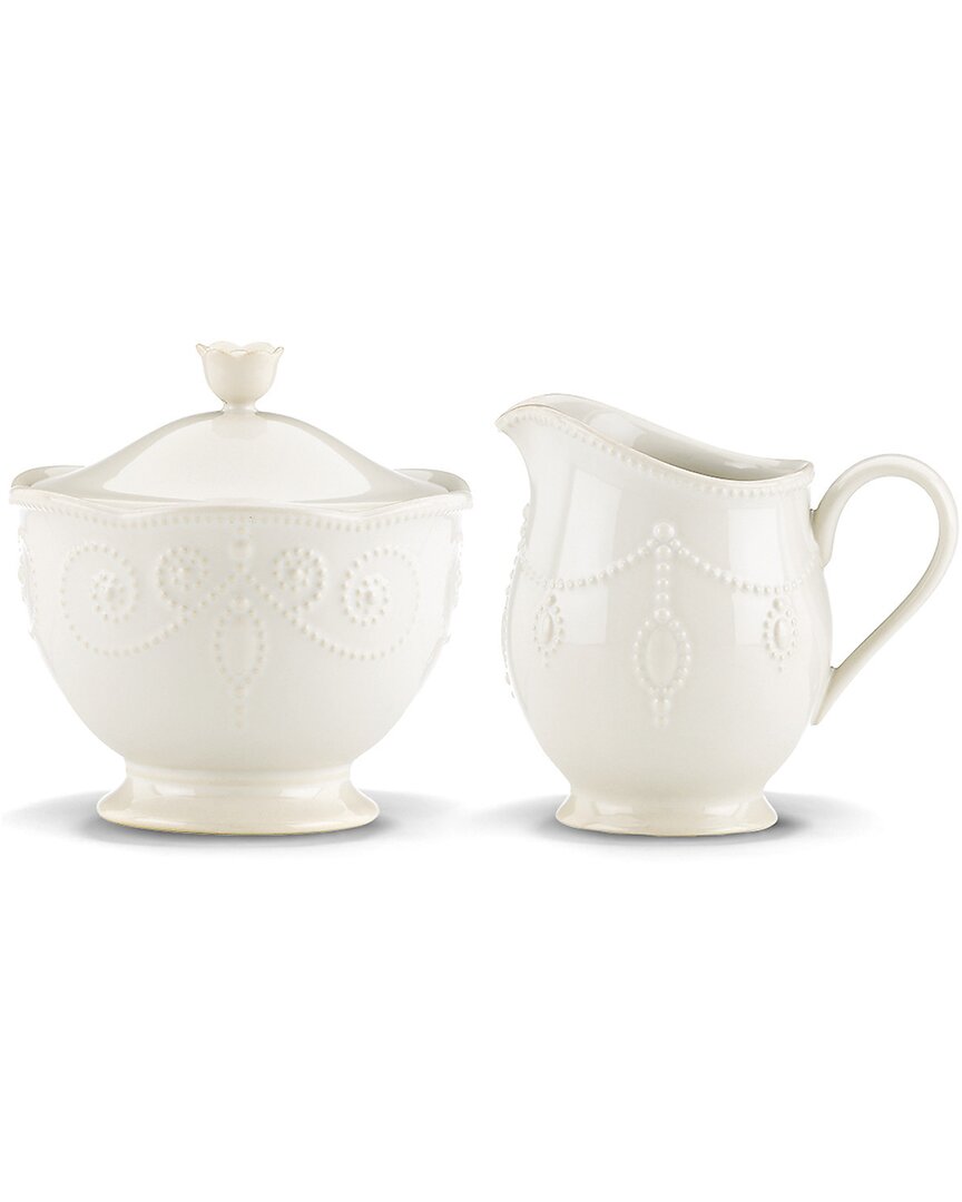 French Perle Sugar And Creamer Set