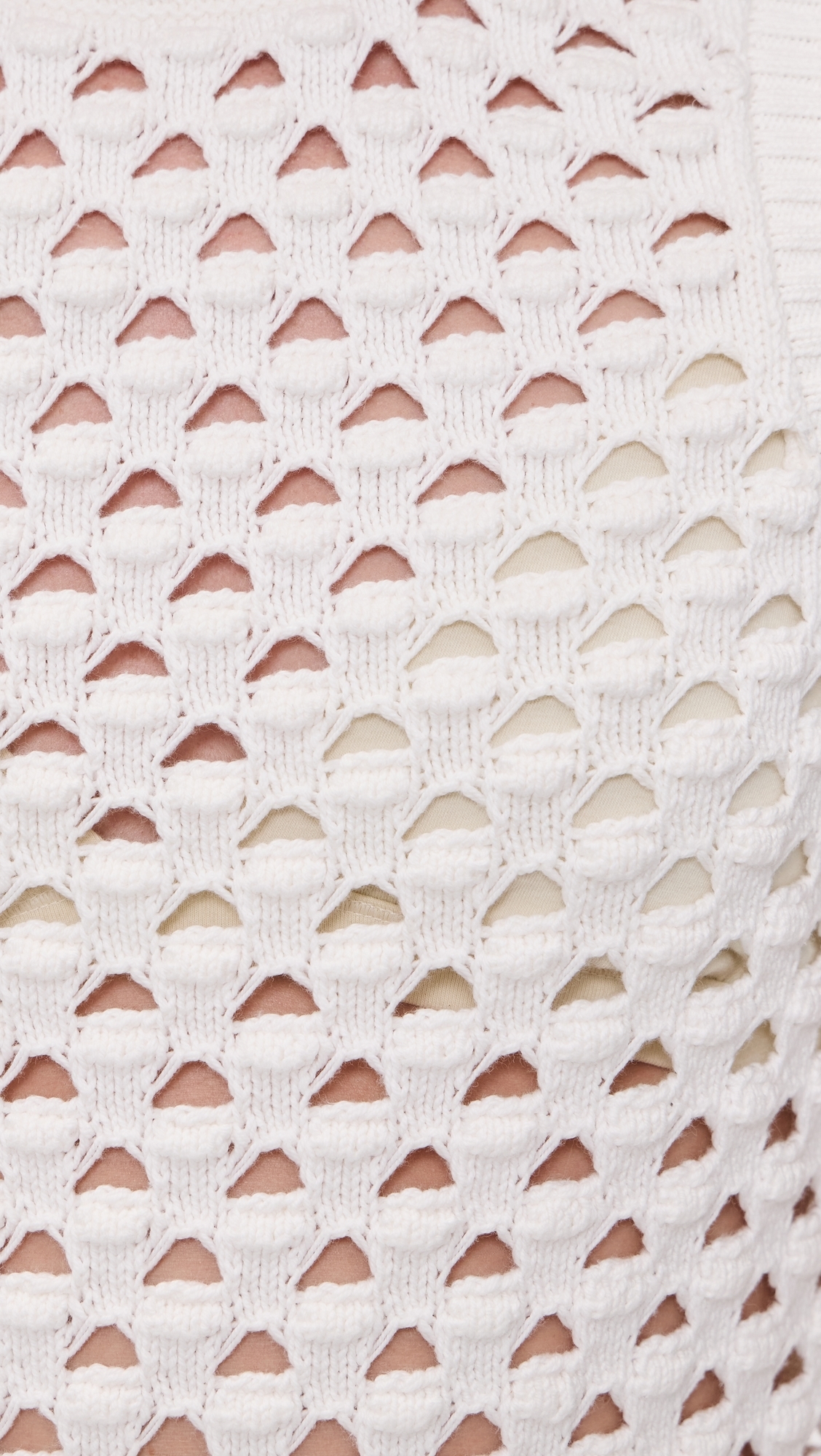 Jeanie Crochet Knitted Vest White