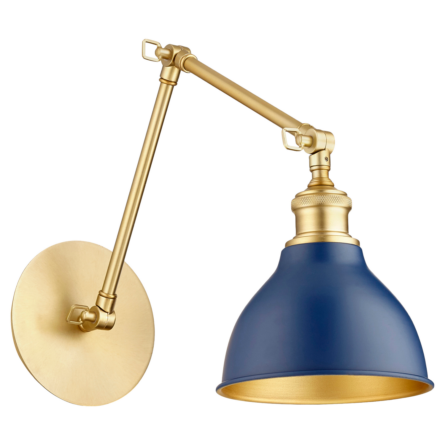 5392 Wall Mounts 1-Light Wall Mount in Aged Brass w with Blue