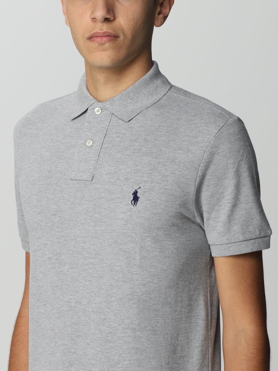 Polo Shirt Men color Grey