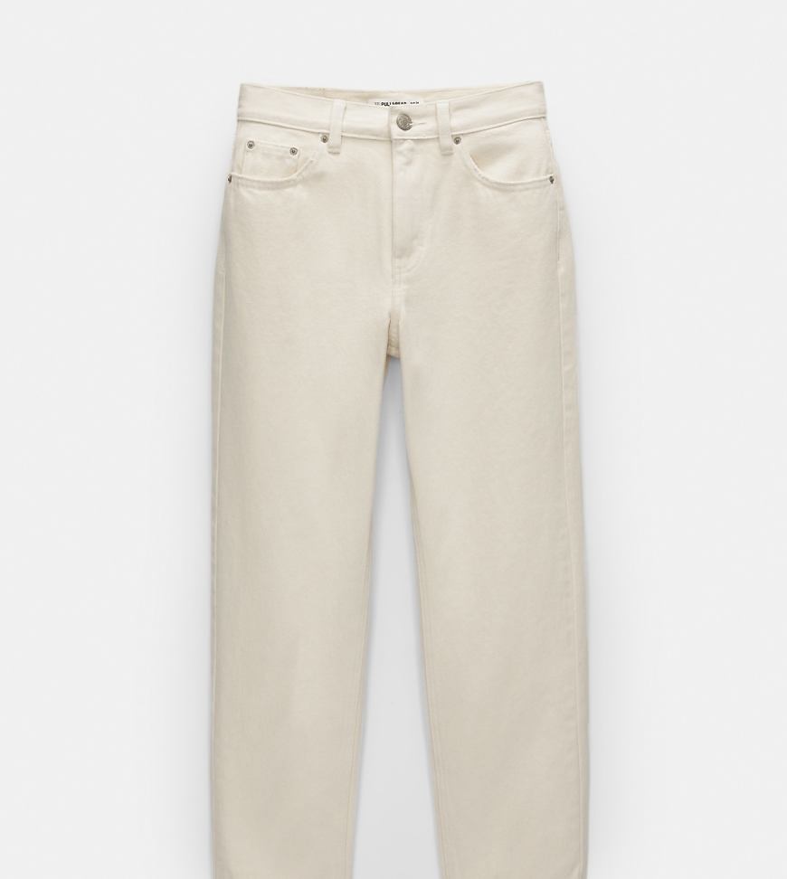 Petite basic mom jeans in sand-Neutral