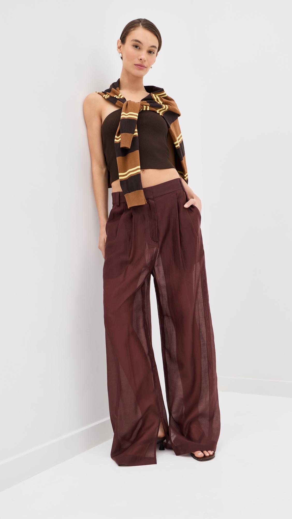 Summer Voile Stella Pants Russet Brown
