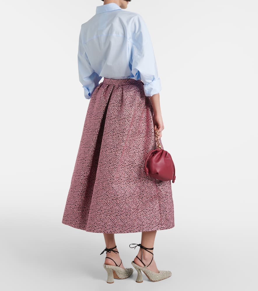 Soni pleated midi skirt