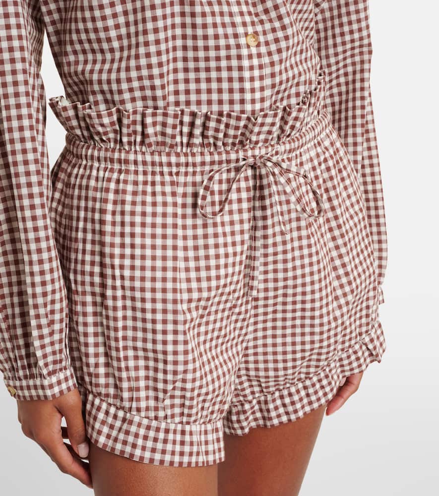 Callie gingham cotton shorts
