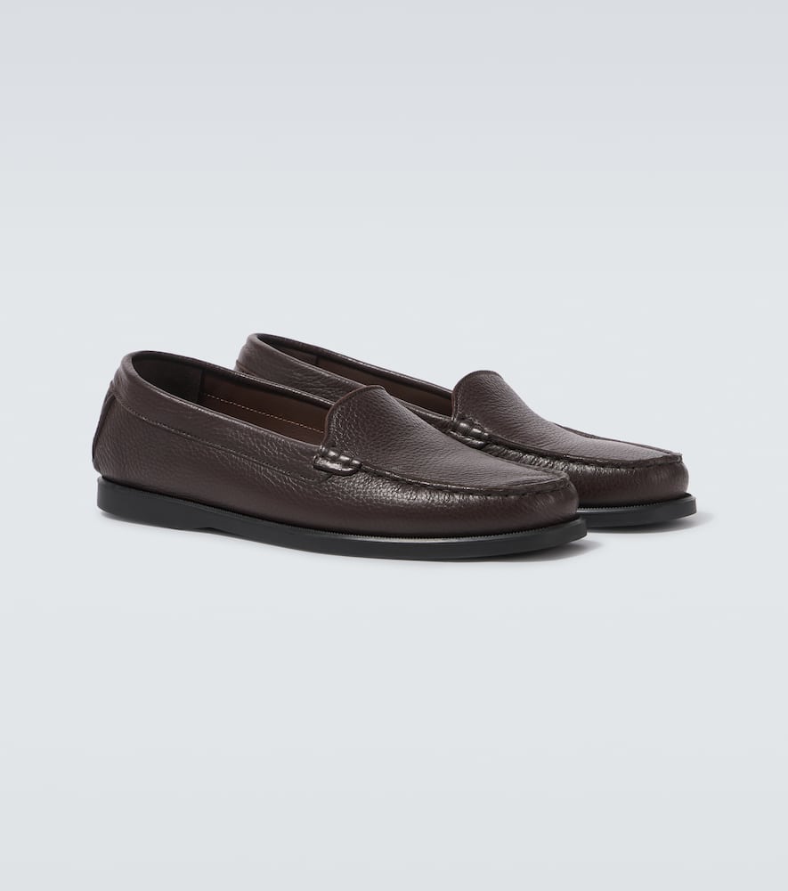 City leather loafers
