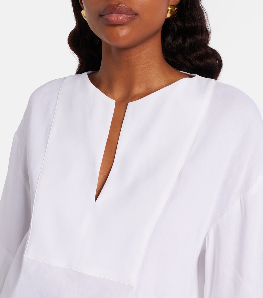 Sospiro linen-blend top