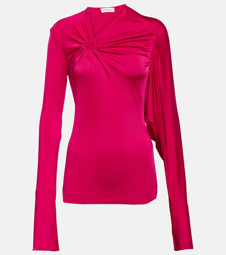 Gathered jersey top
