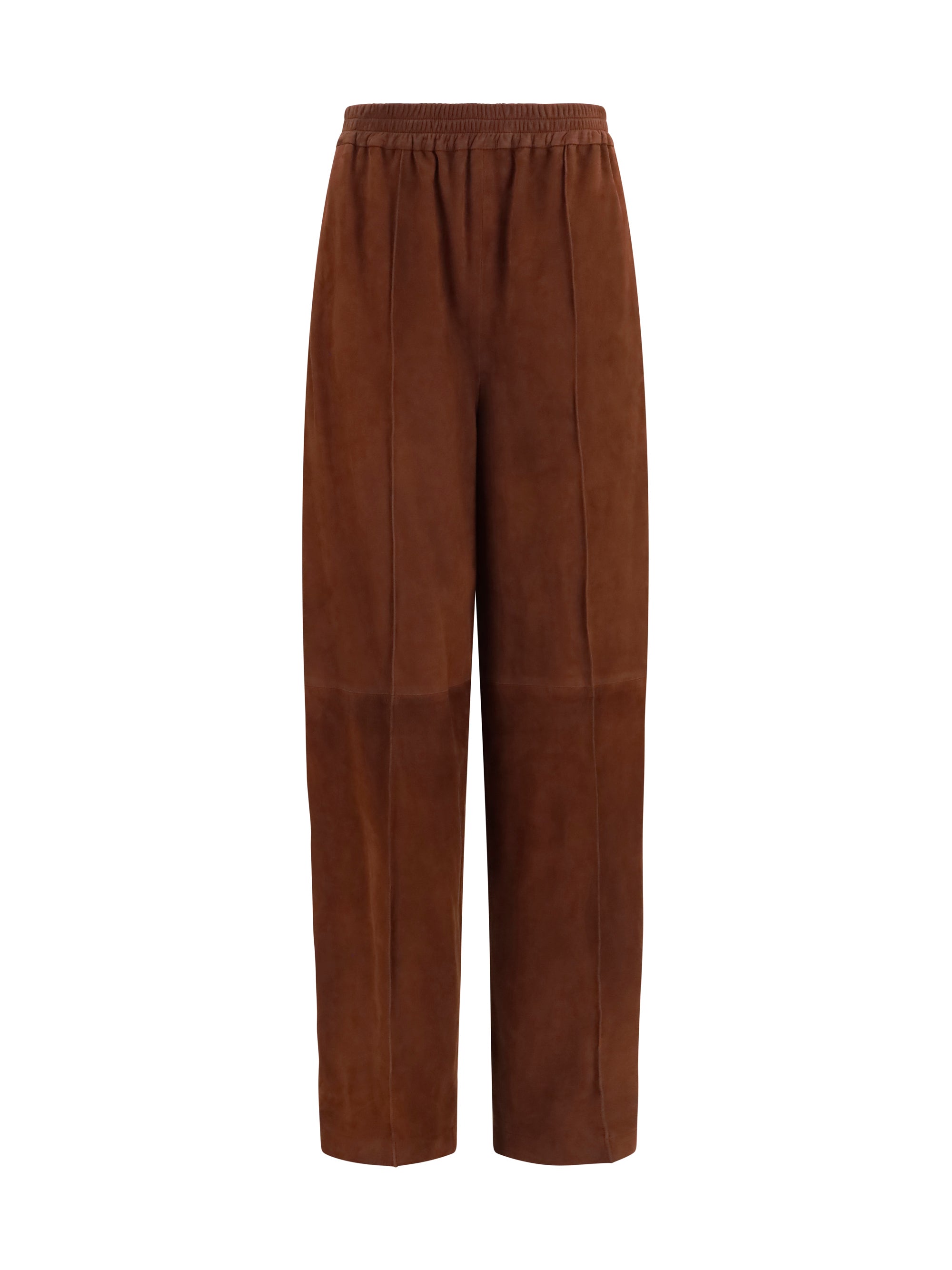 Suede Trousers — Brown