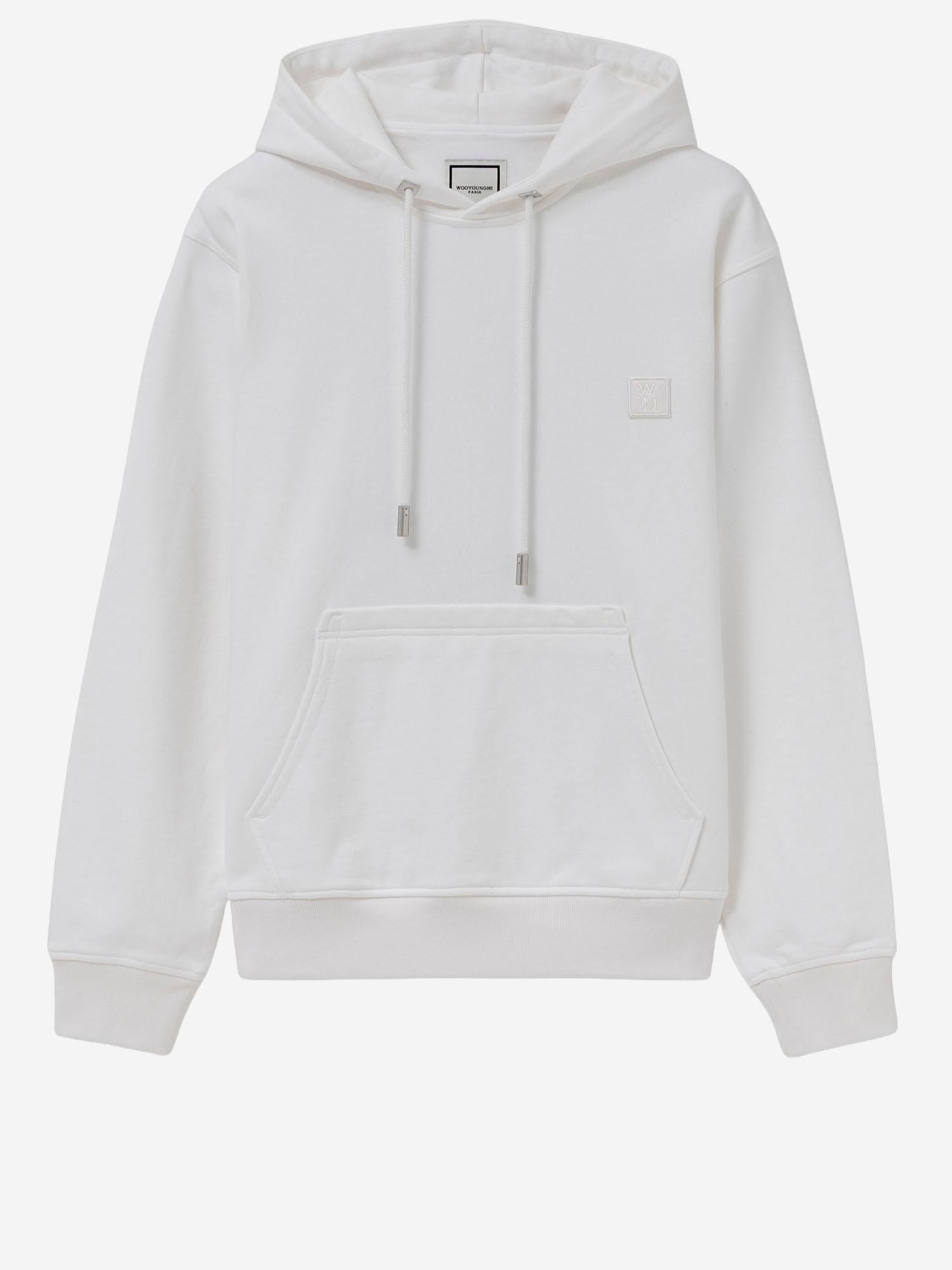 Cotton Hooded Sweatshirt — White