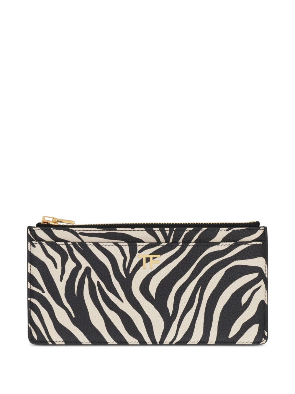 Zebra-print wallet - Neutrals