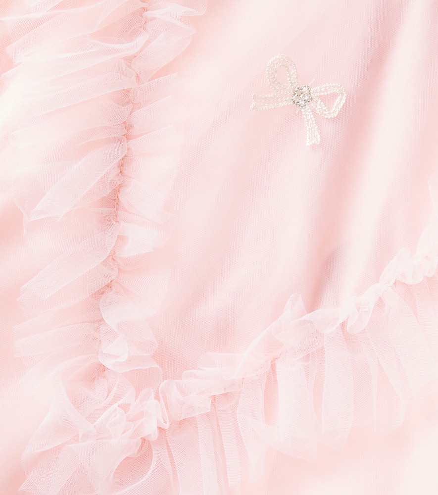 Embroidered tulle blouse