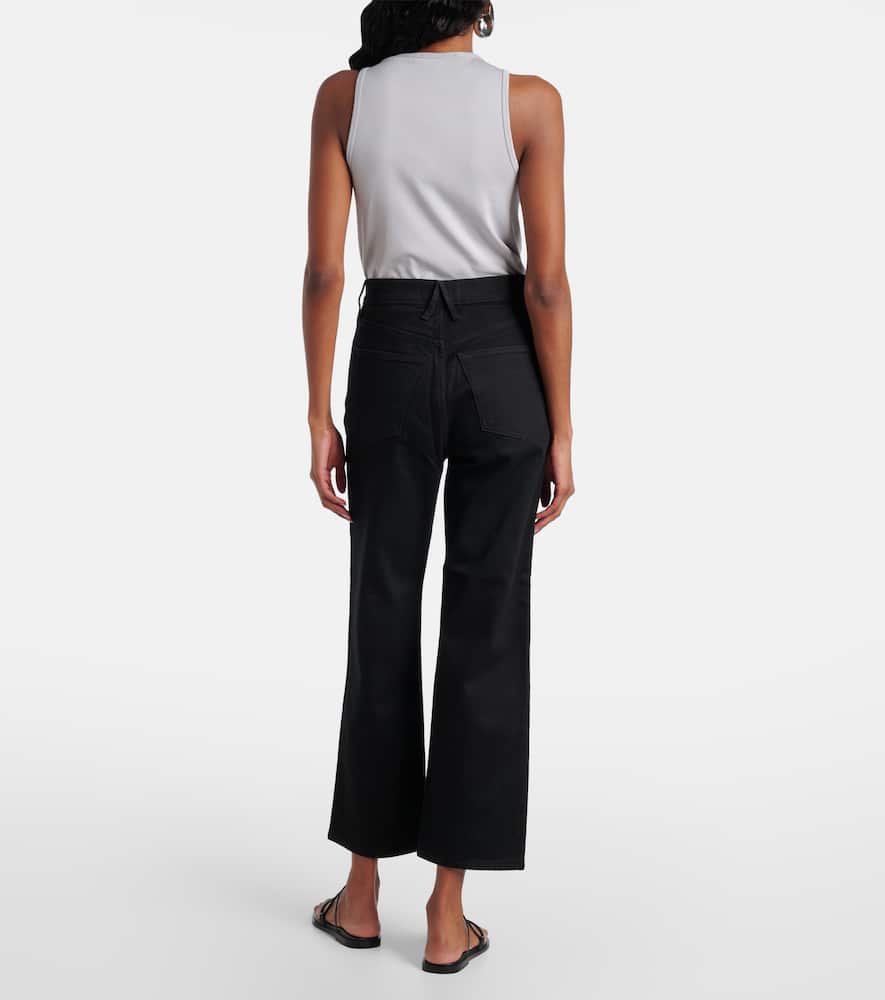 London mid-rise cropped straight jeans