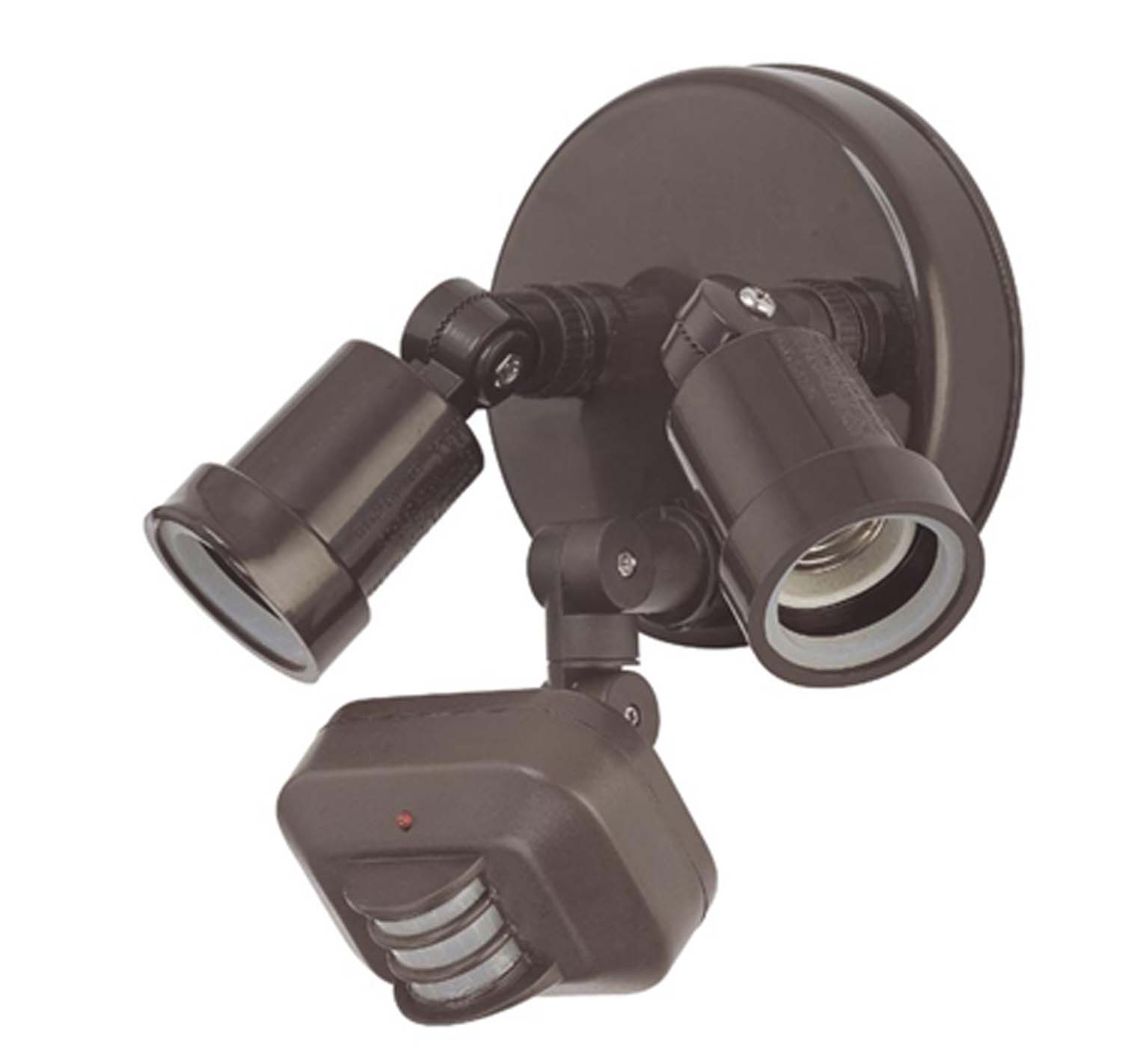 Architectural Bronze Two Light Floodlight from the Motion Activated Floodlights Collection