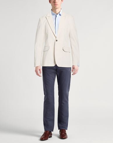 Man Blazer Off white Size 36 Cotton, Polyester, Elastane