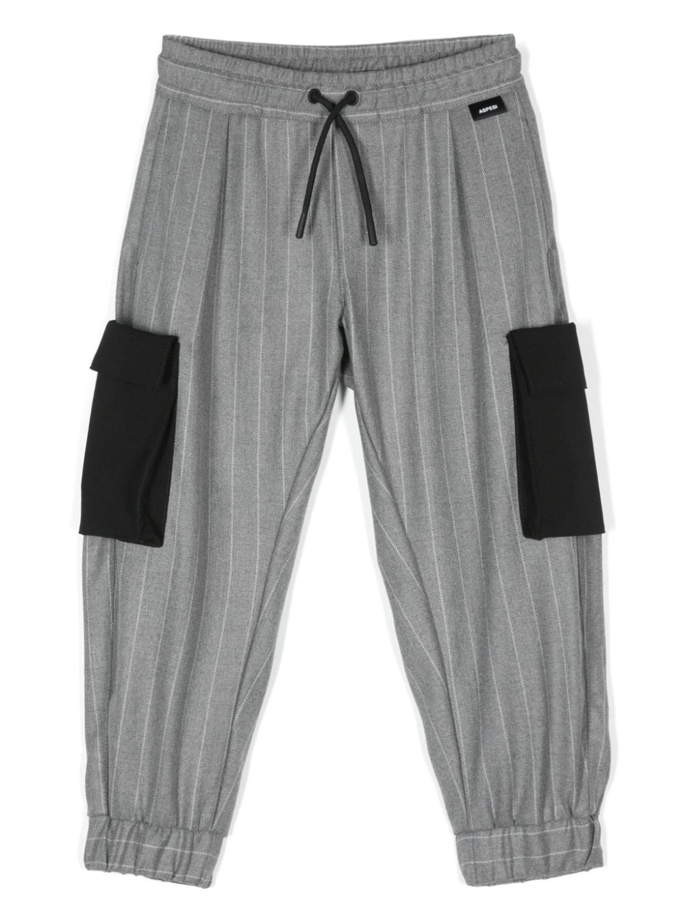 Pinstriped cargo pants - Grey