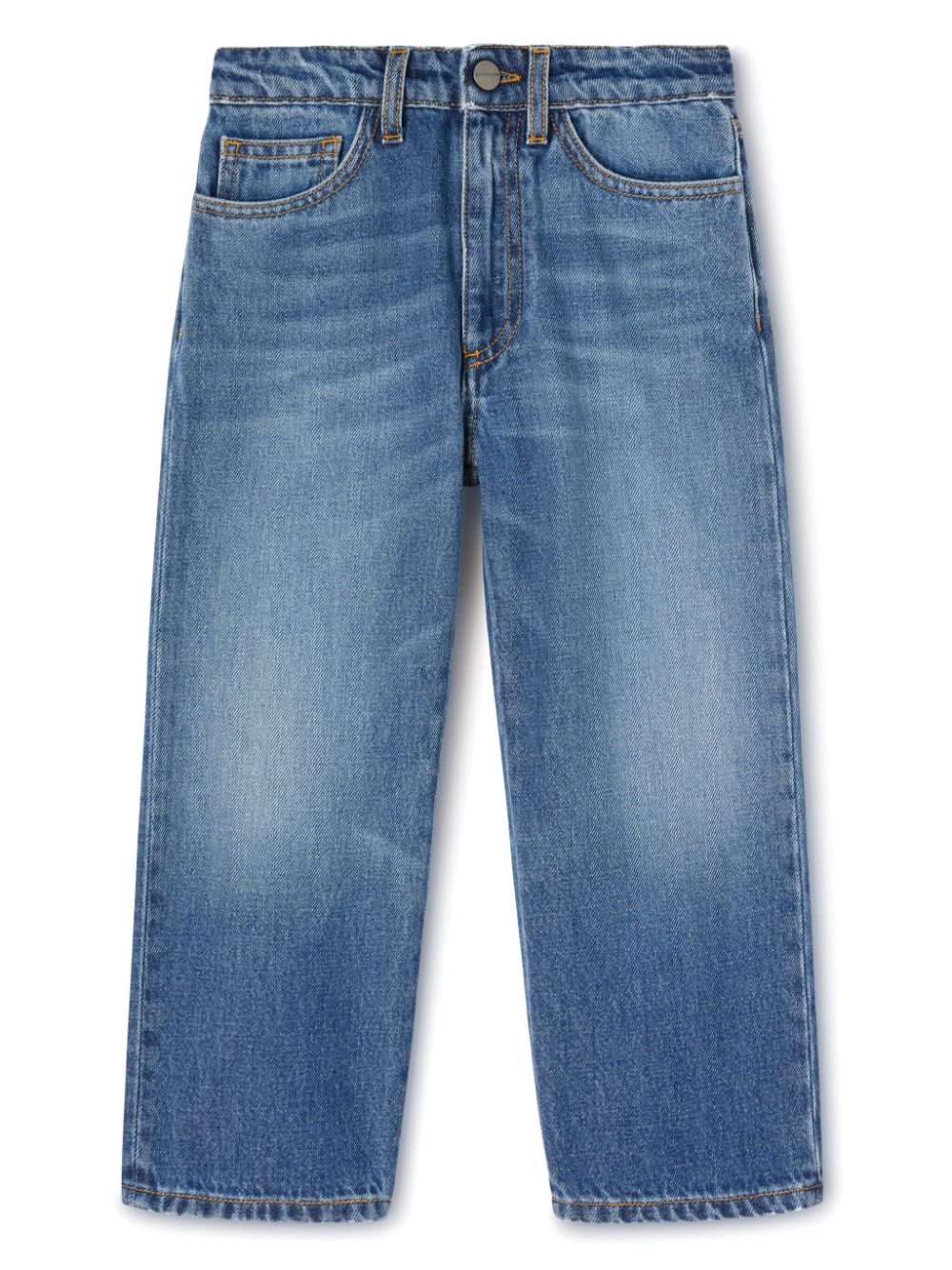 Logo-print cotton jeans - Blue