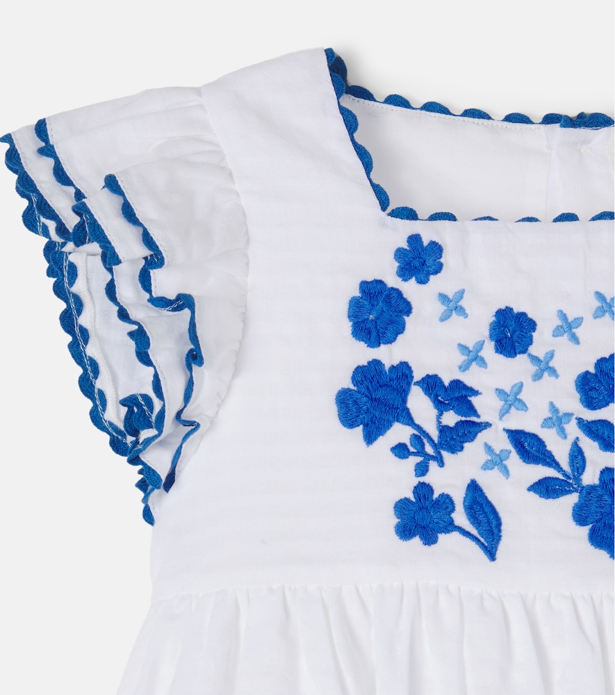 Evelyn embroidered cotton dress