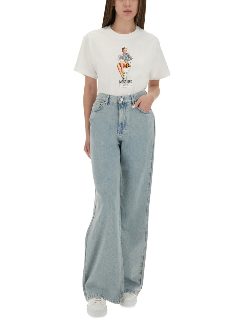 Denim Flared High Rise Jeans