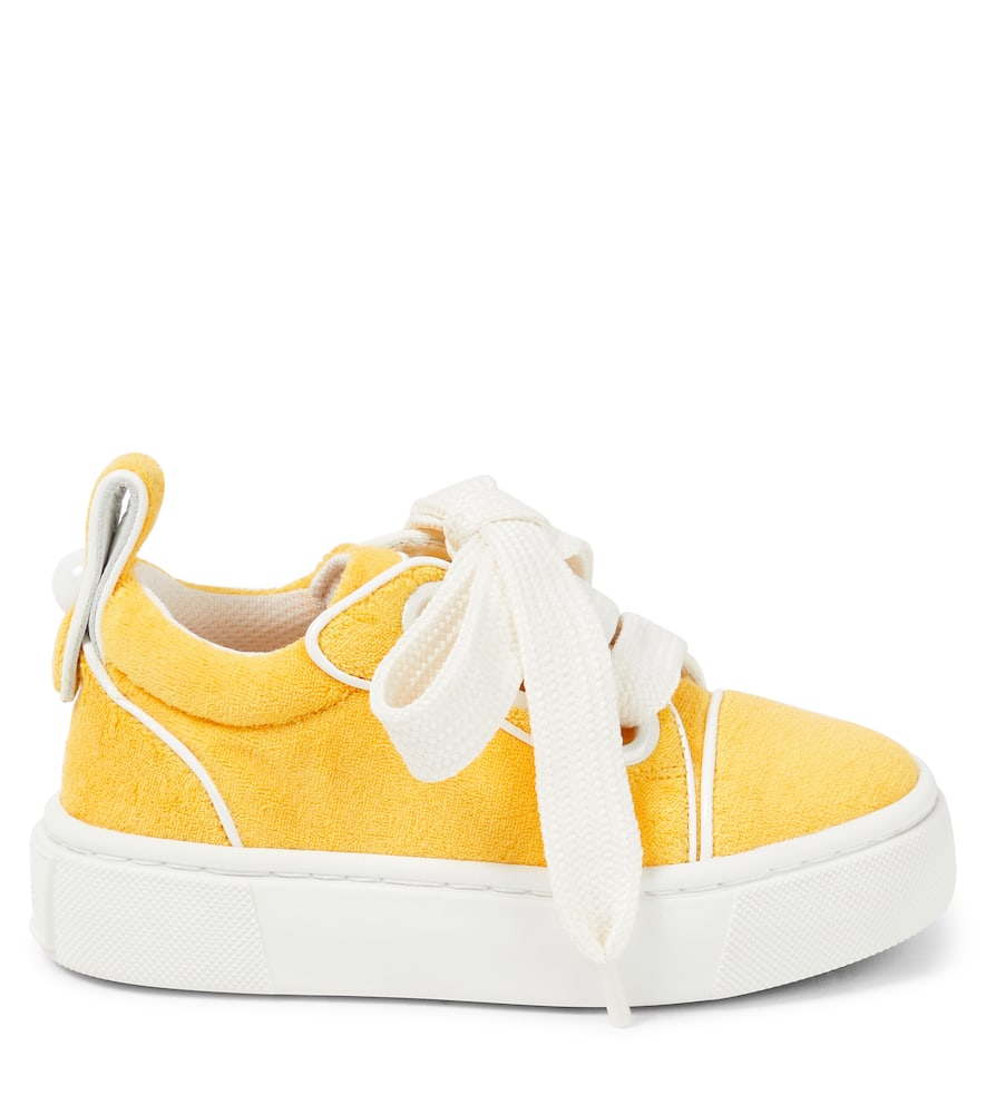 Christian Louboutin Kids Toy Toy leather-trimmed terry sneakers