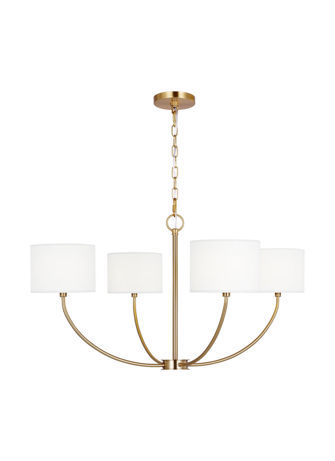 Visual Comfort Studio Sawyer 4-Light Chandelier in Burnished Brass by Kate Spade New York