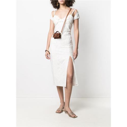Broderie anglaise midi sundress - White