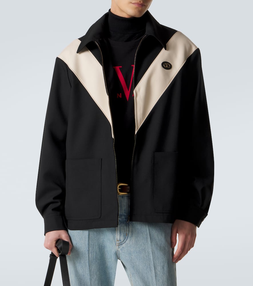 VLogo gabardine jacket