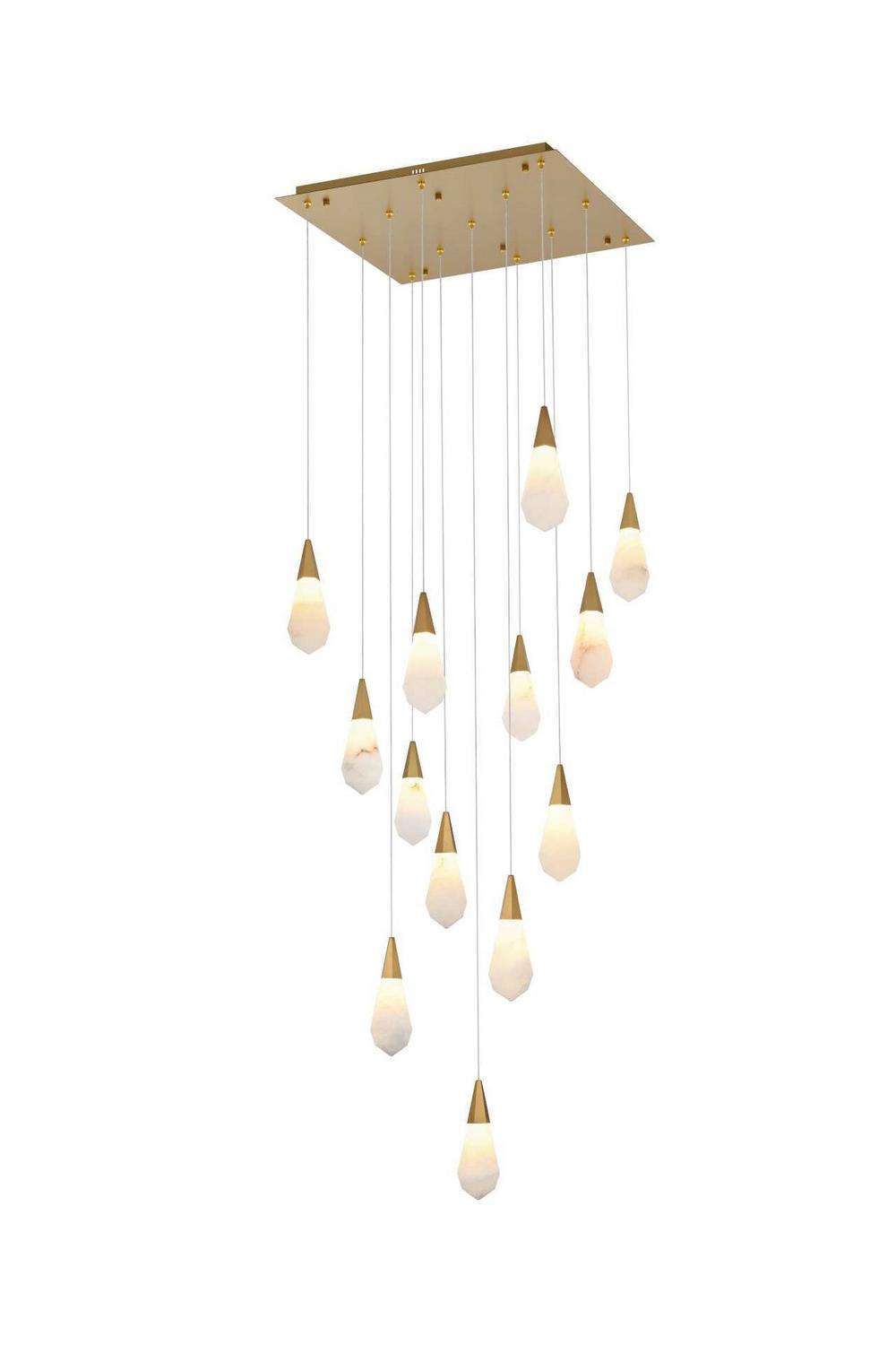Satin Gold LED Pendant from the Amora Collection