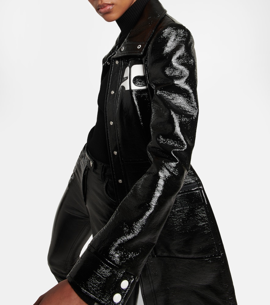 Courrèges Logo cotton-blend trench coat