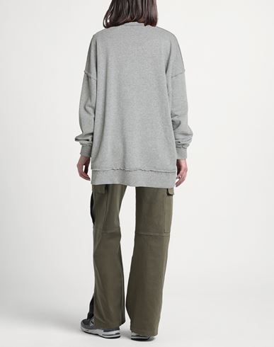 Woman Sweatshirt Light grey Size M Cotton