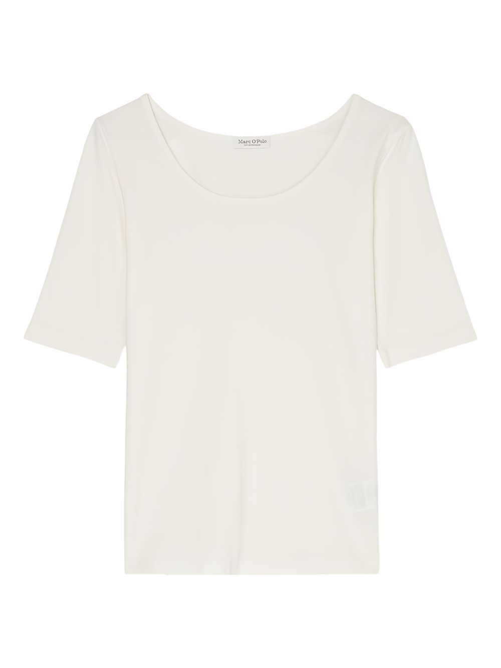 Scooped-neck T-shirt - White