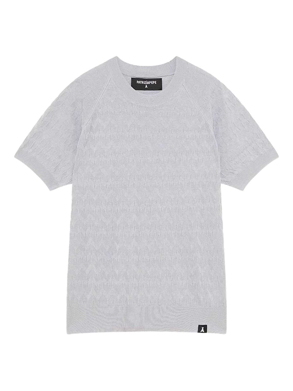 Textured raglan-sleeve t-shirt - Grey