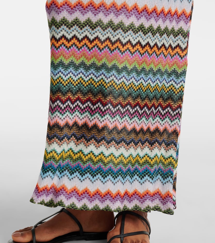 Zig Zag lamé maxi dress