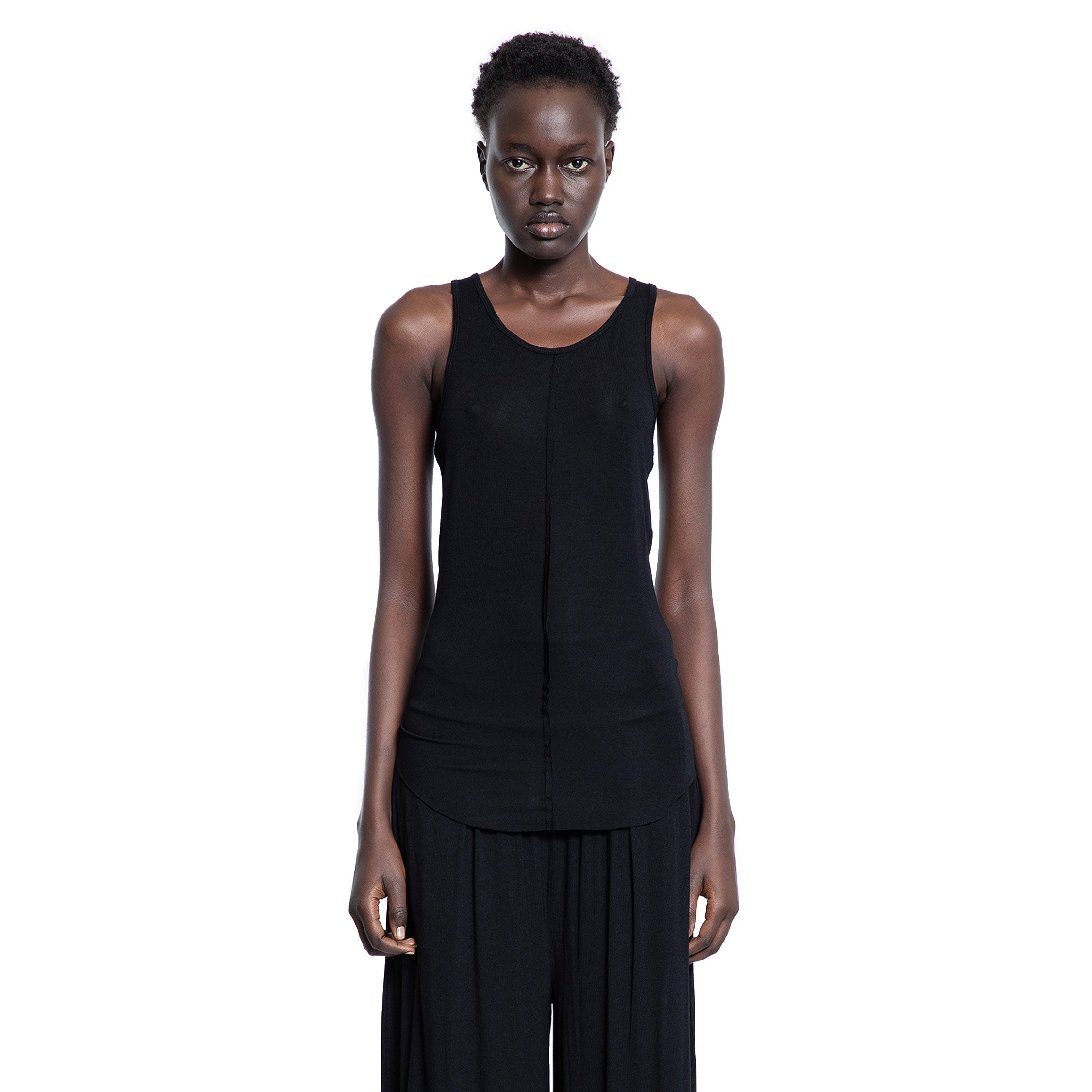 WOMAN BLACK T-SHIRTS & TANK TOPS