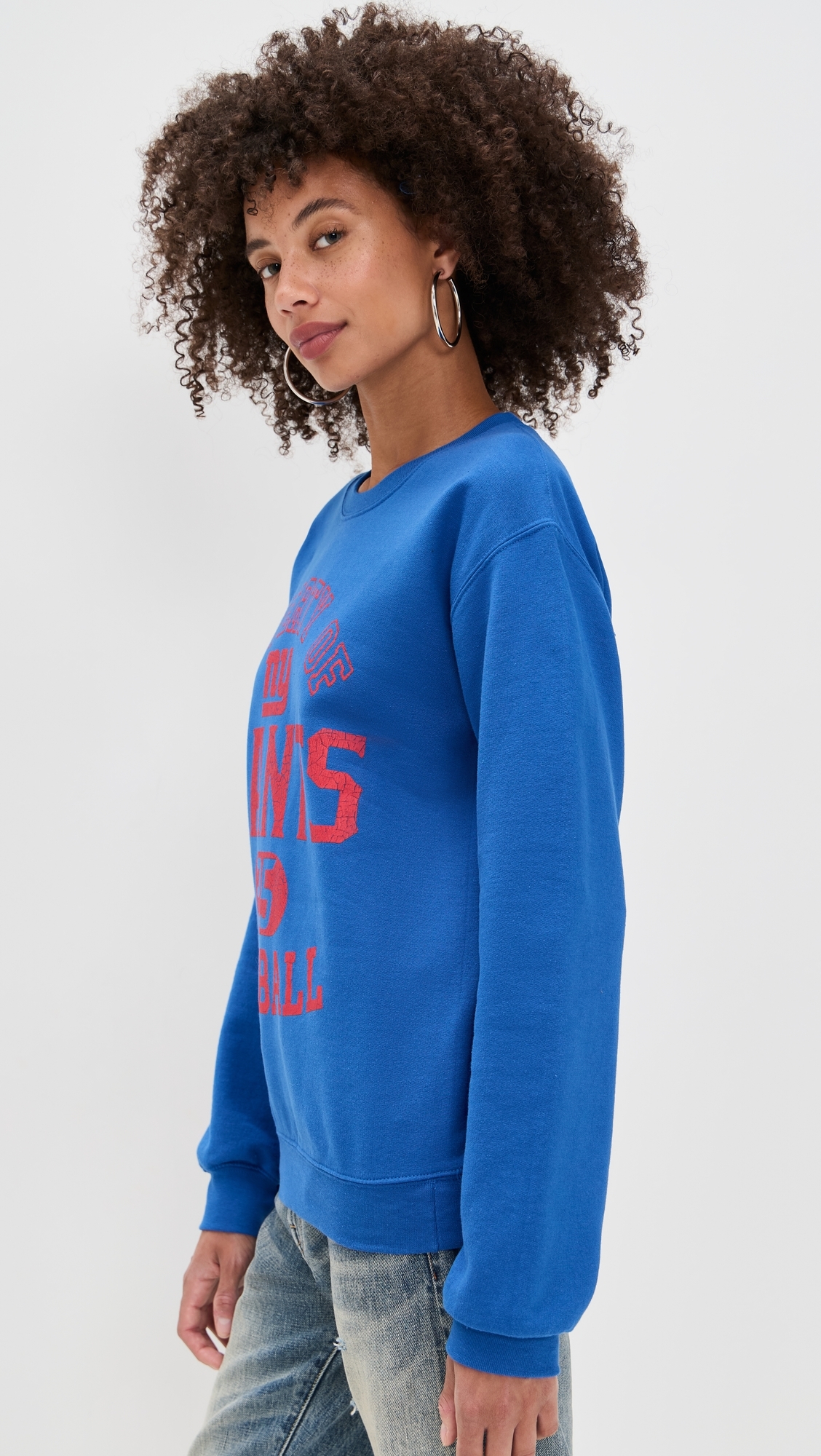 Giants Property Crew Fleece Sweatshirt Royal
