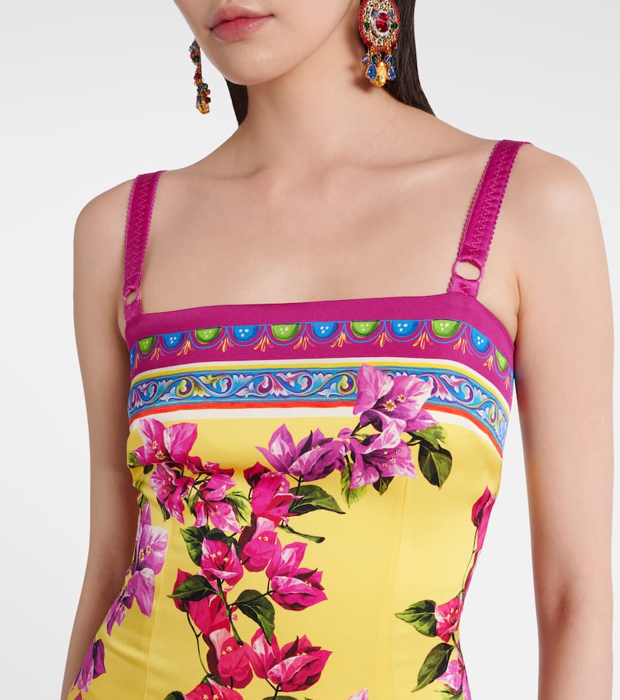 Taormina floral silk-blend midi dress