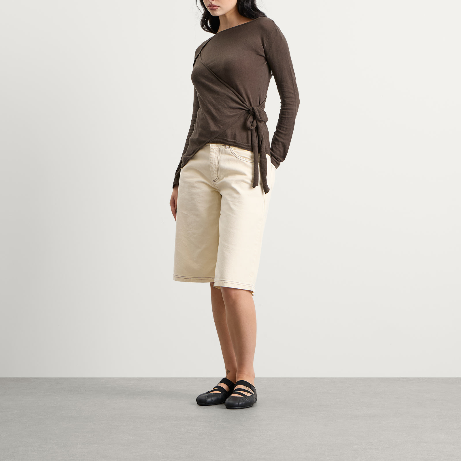 Women's Hannie Sheer Tie Jumper Khaki