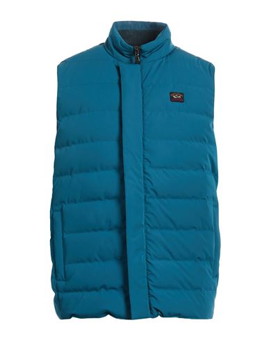 Man Vest Deep teal Size M Virgin Wool, Nylon