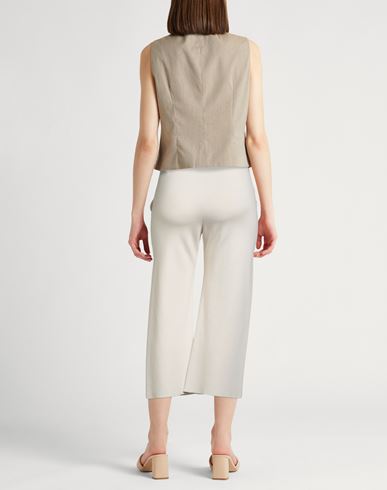 Woman Pants Cream Size 14 Silk, Cotton