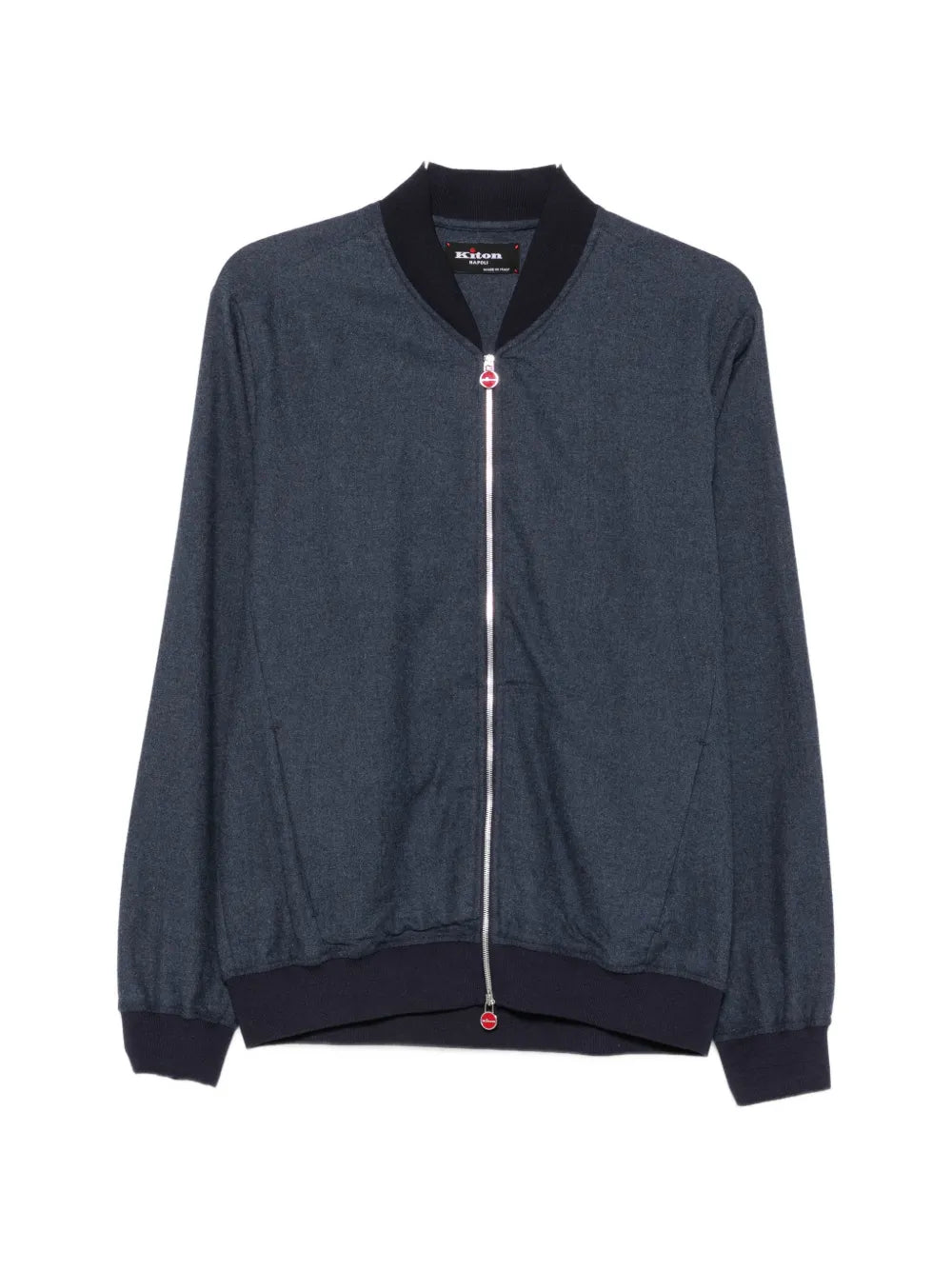 Zip-Up Bomber Jacket — Navy Blue
