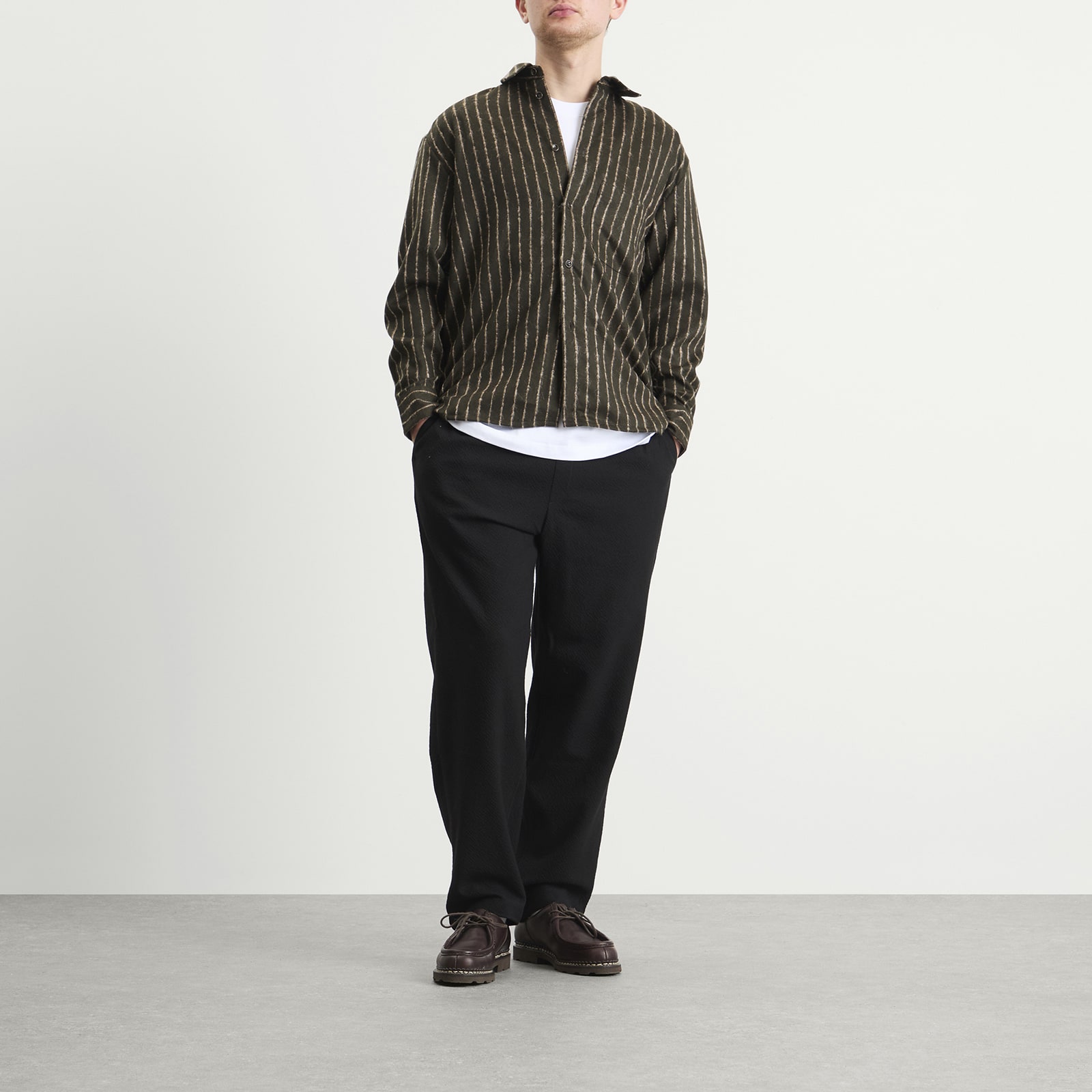 Men's Gusto Shirt Salmon Stripe