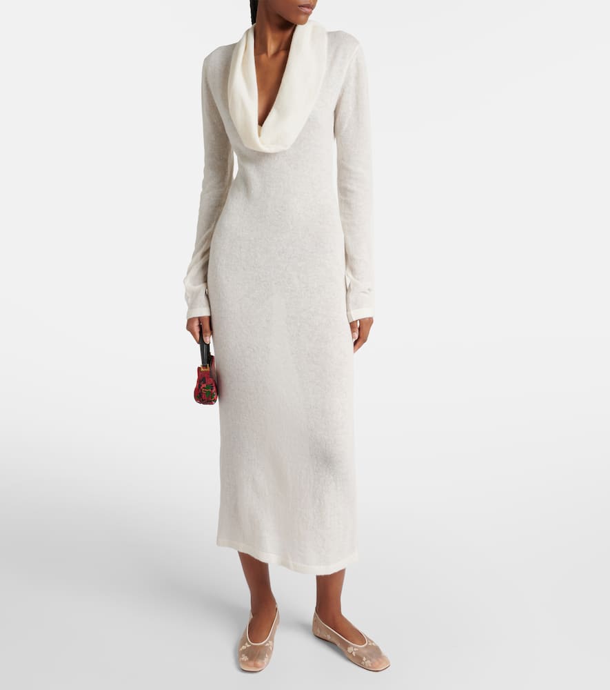 Alpaca-blend knitted maxi dress