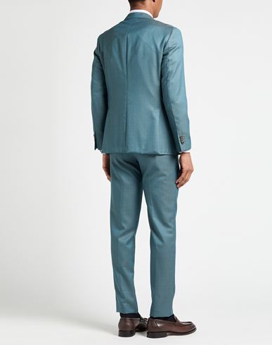 Man Suit Deep teal Size 38 Virgin Wool