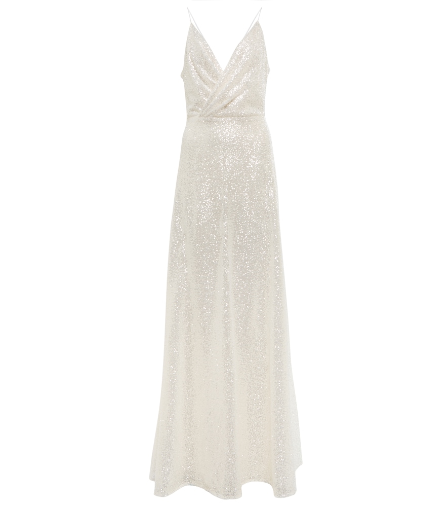 Kristina sequined tulle gown