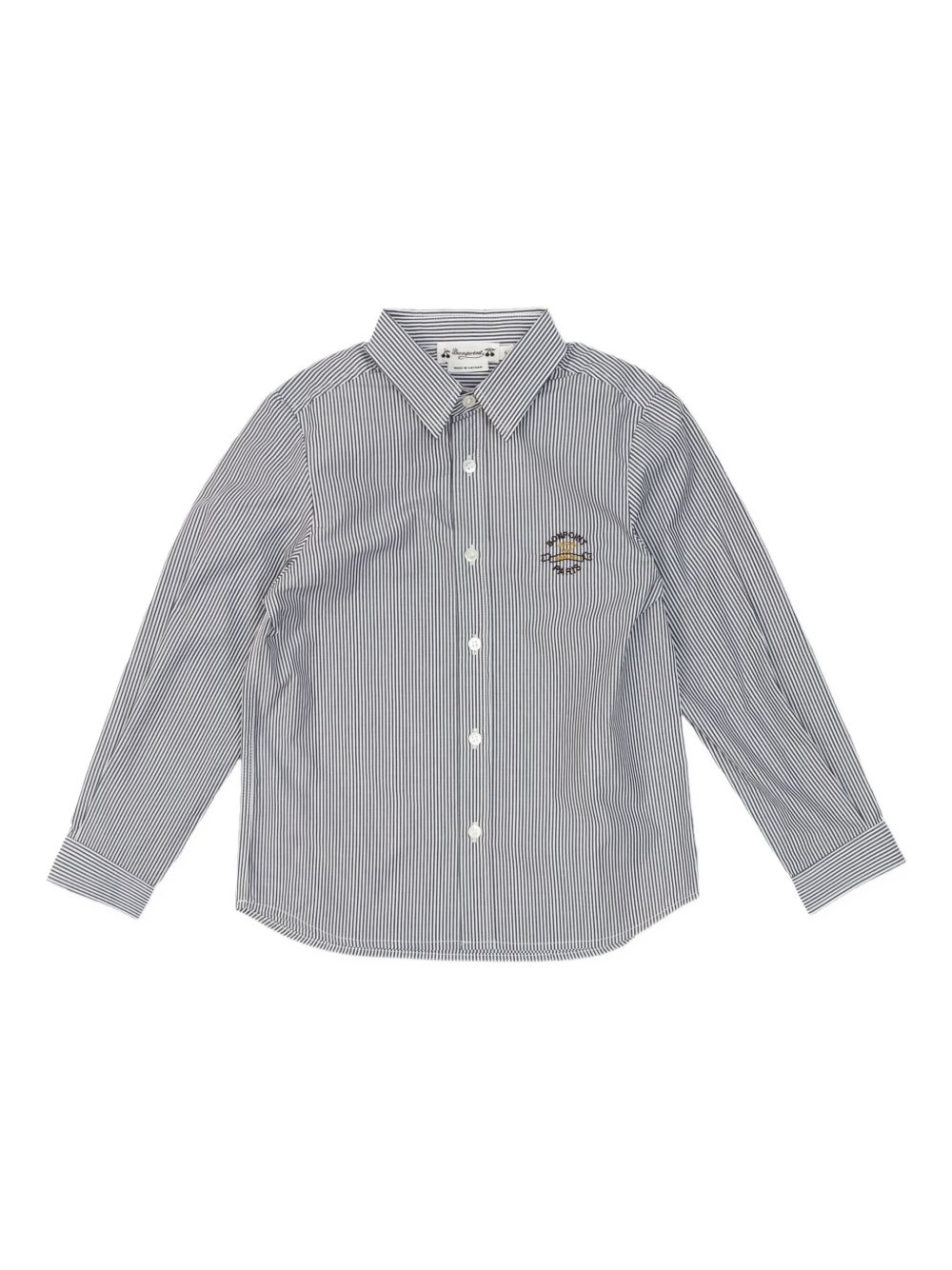 Striped button-up shirt - Blue